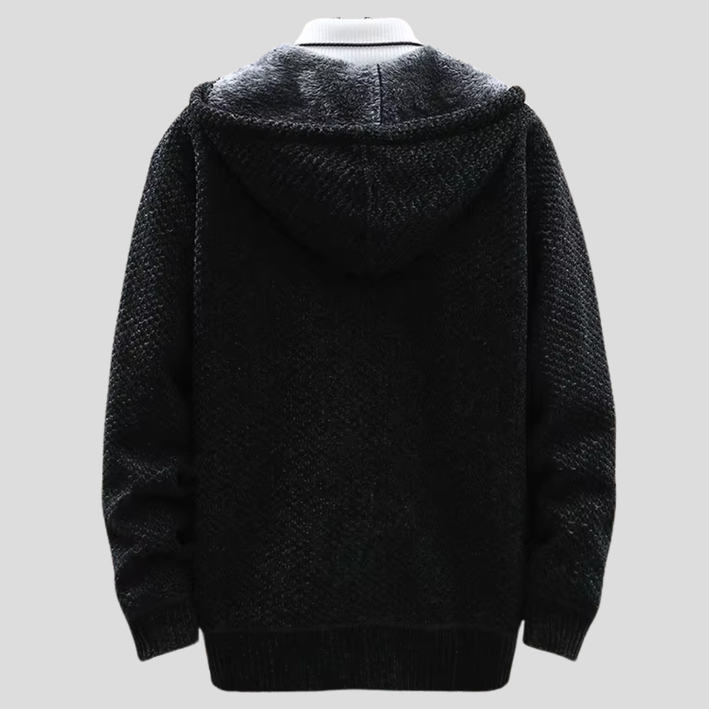 Beckett – Textured Knit Fleece Hoodie