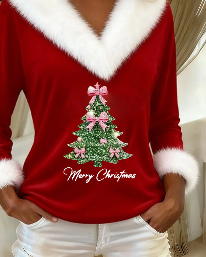 Anavelle | Elegant Casual Top with Fur Trim