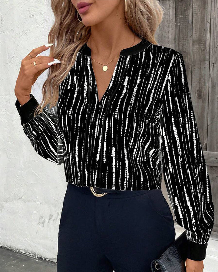 Trendy Geometric Print Blouse