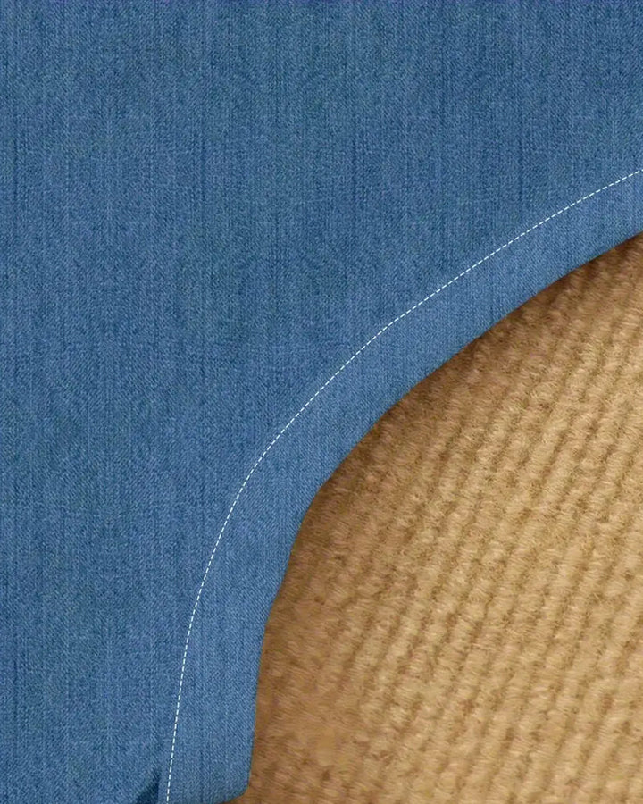 Sleeveless Denim Imitation Dress