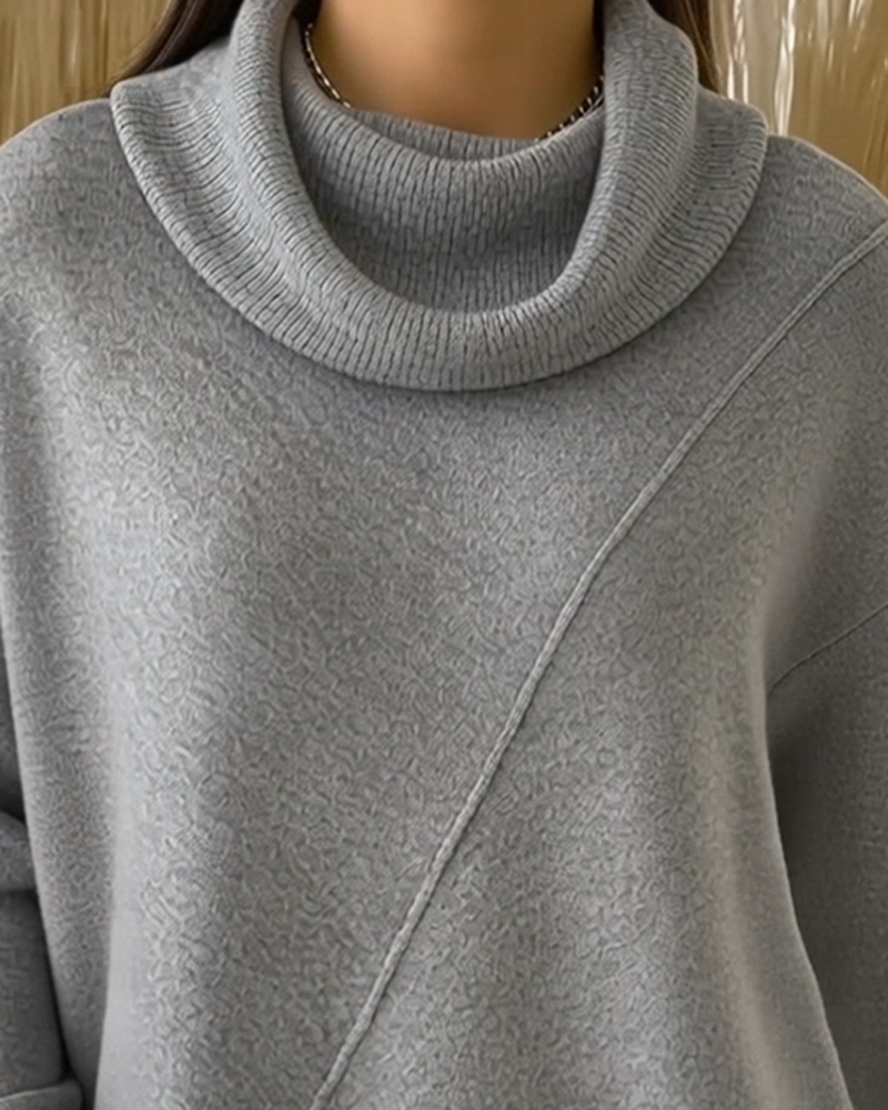 Asymmetrical Collar Sweater