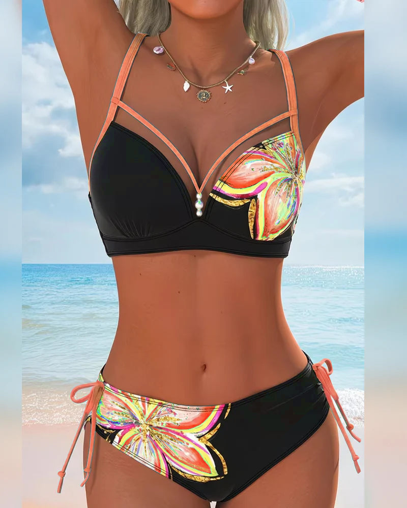 Lace Printed Bikini Bralette