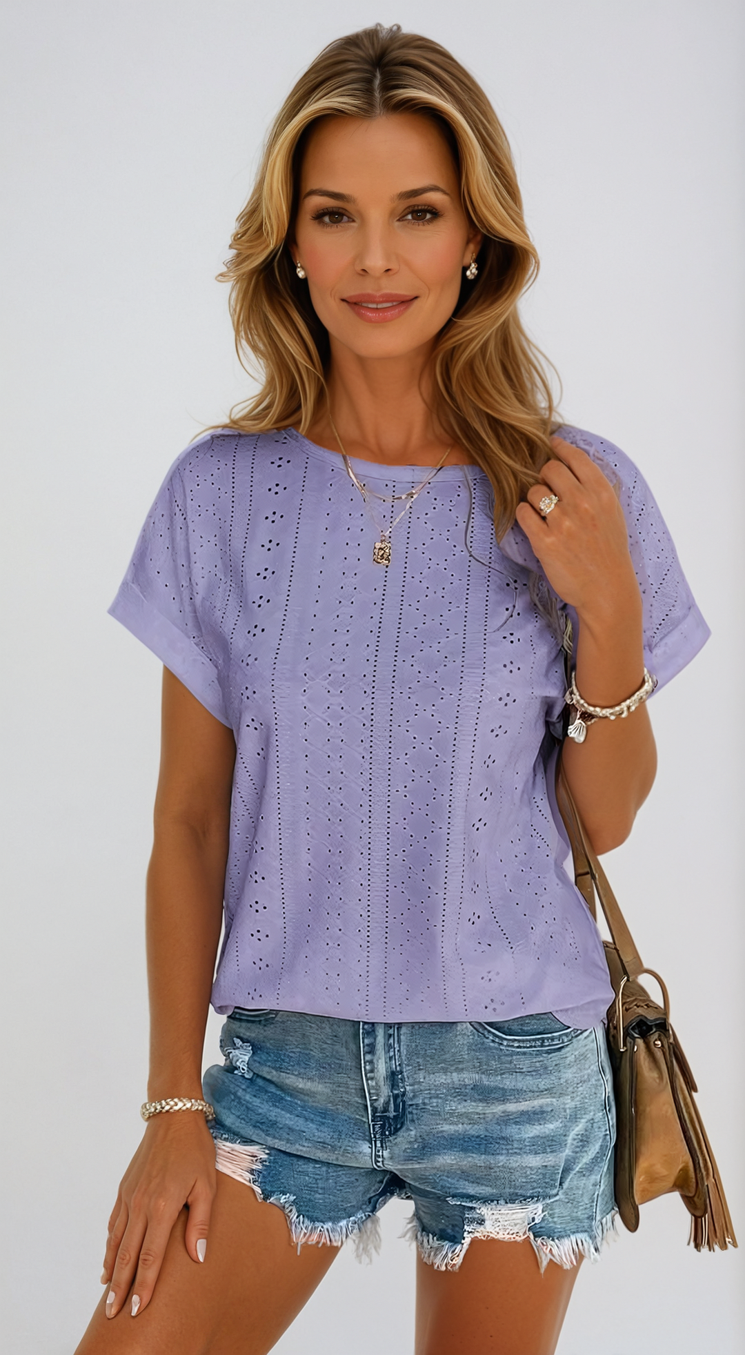 Becky™ | Casual Eyelet Top