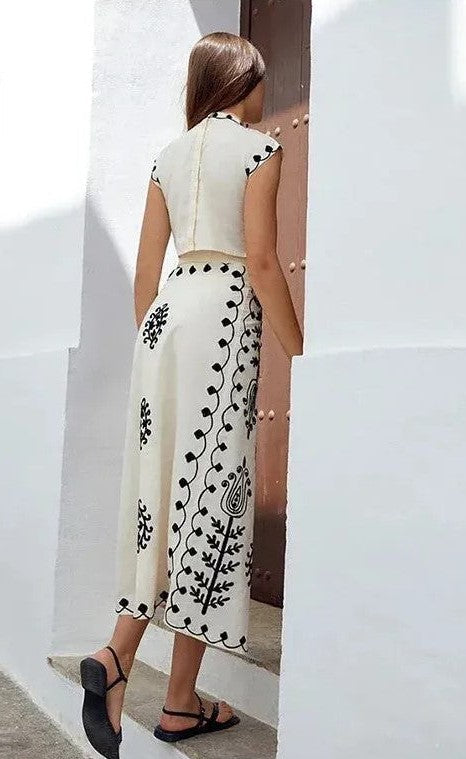 Camilla™ | Printed Set, Top and Skirt