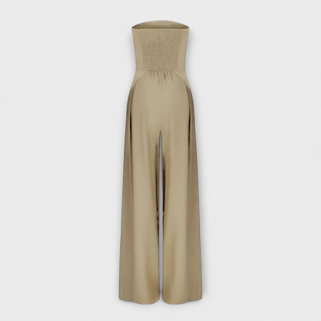 Amelie | Stylish Strapless Wide-Leg Jumpsuit