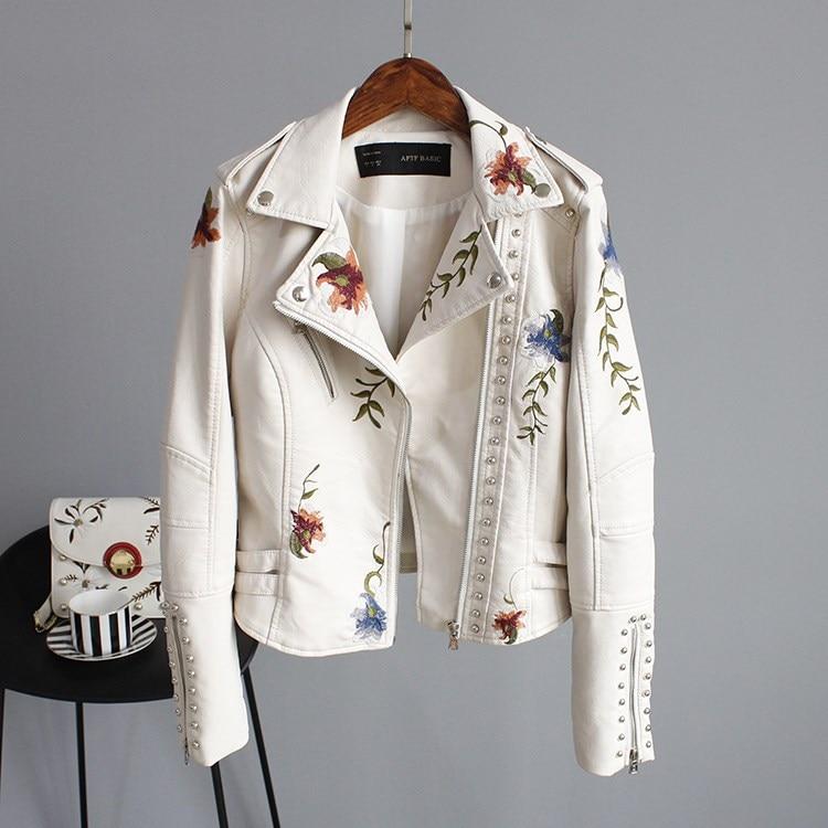 CALLUM – TRENDY EMBROIDERED LEATHER JACKET