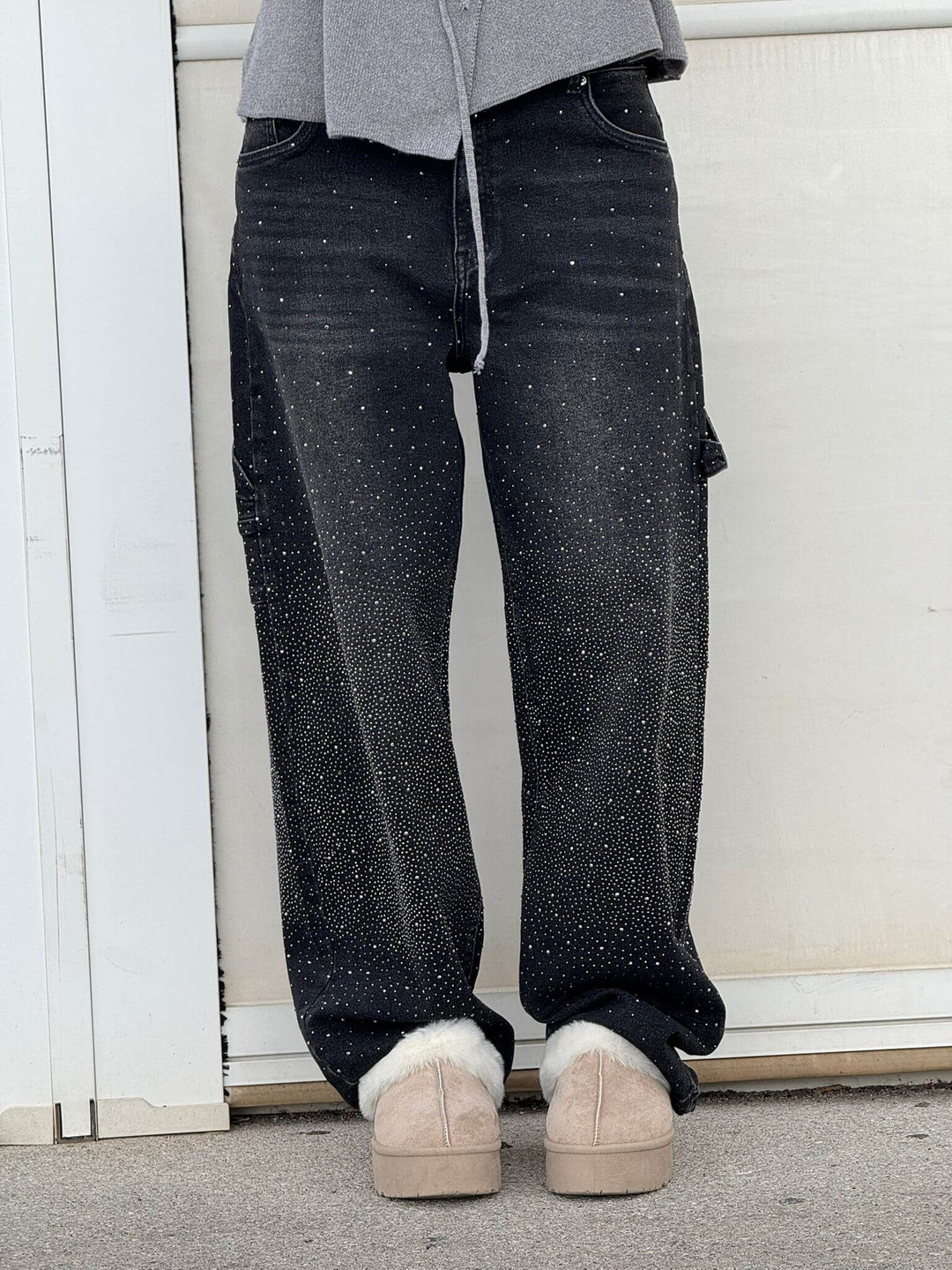 Victoria - High-Waist Glitter Jeans