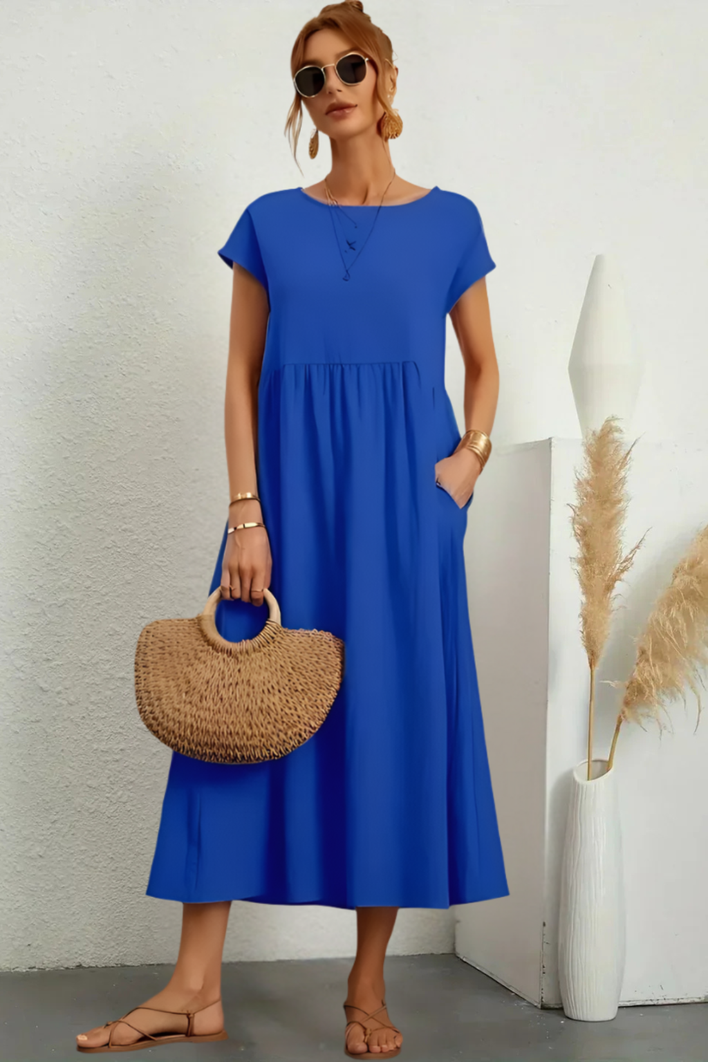Jessica™ | Elegant Round Neck Dress