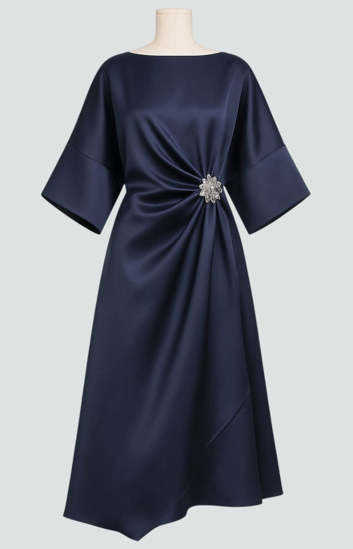 Albertine | Elegant Long Satin Dress