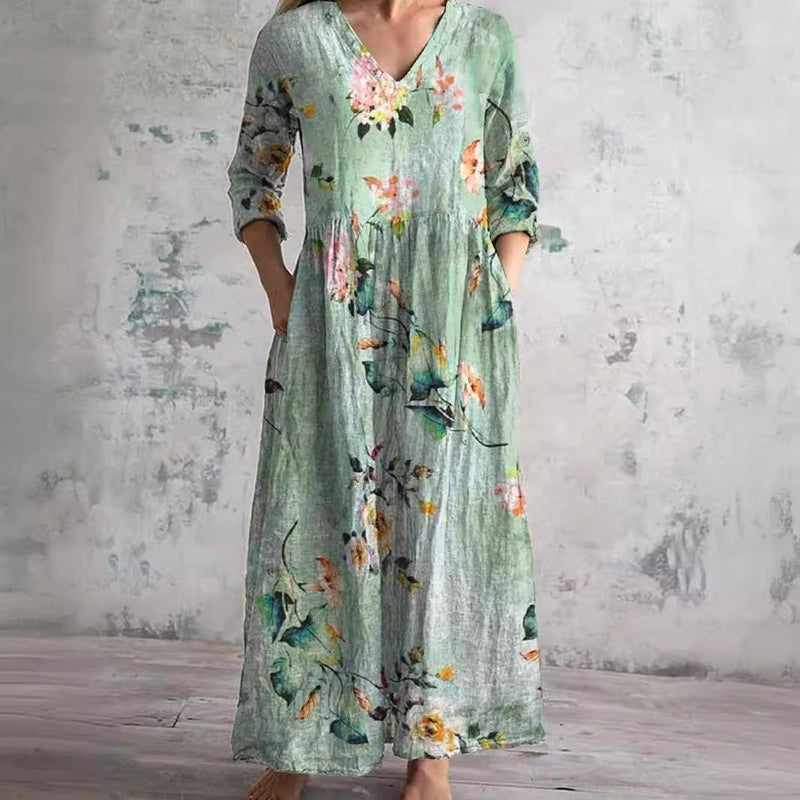 Sofia | Elegant Comfortable Floral Maxi Dress