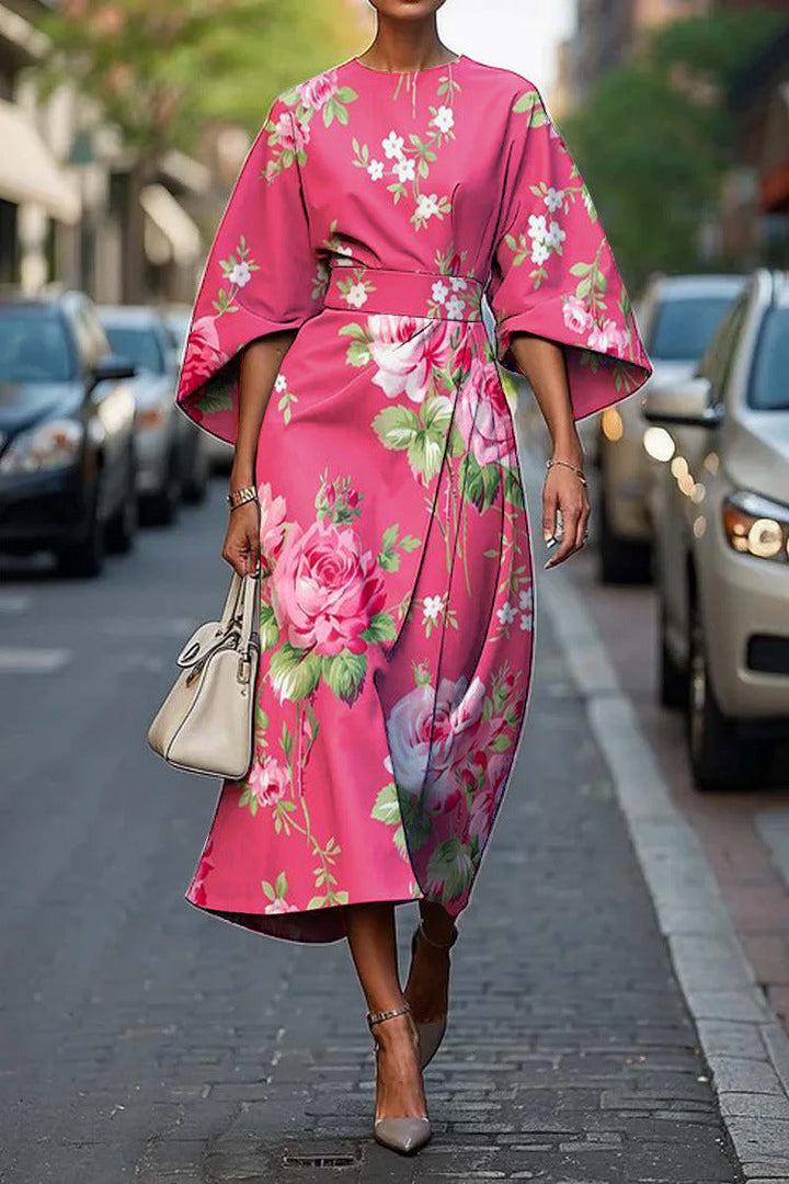 Melody | Elegant Floral Midi Dress