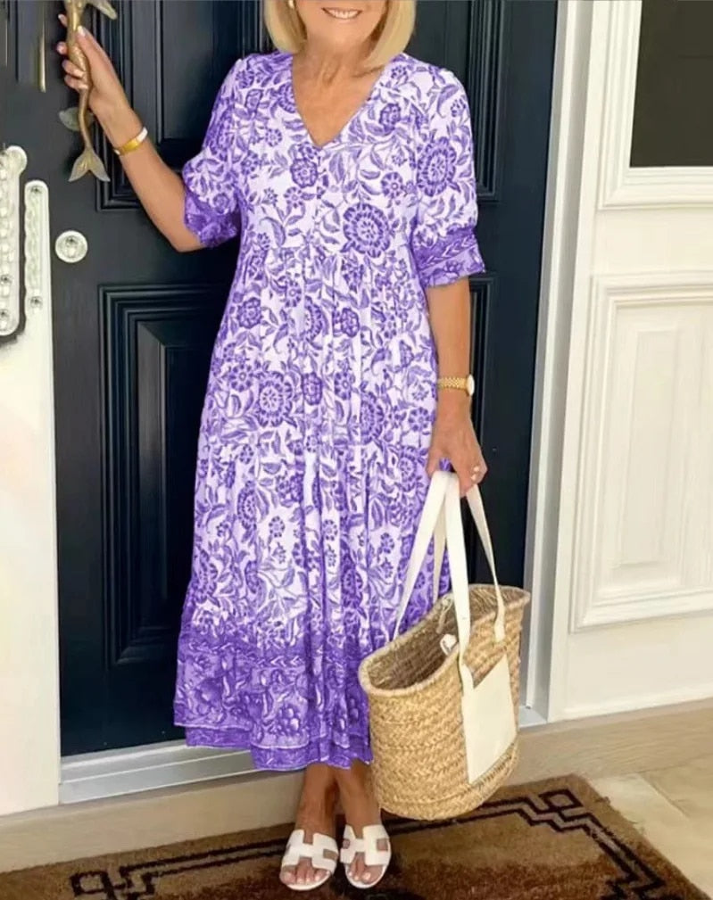 Susan | Comfortable Summer Floral Dress