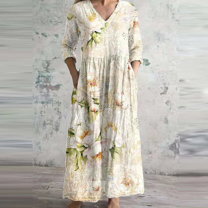 Sofia | Elegant Comfortable Floral Maxi Dress