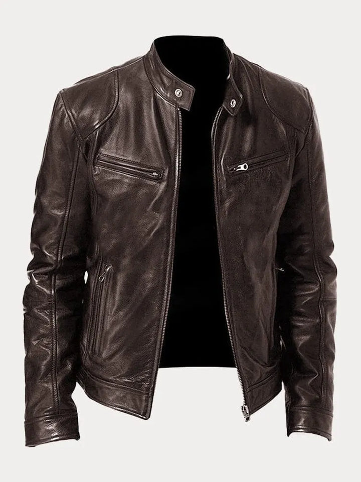VINA – STYLISH BIKER LEATHER JACKET FOR MEN