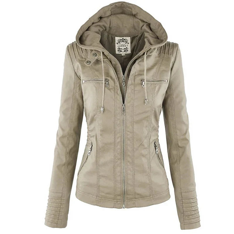 ENYA – WATERPROOF FAUX LEATHER JACKET