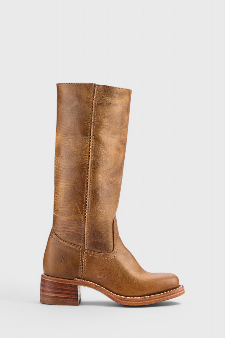 Ella | Women’s Leather Knee-High Boots with Heels