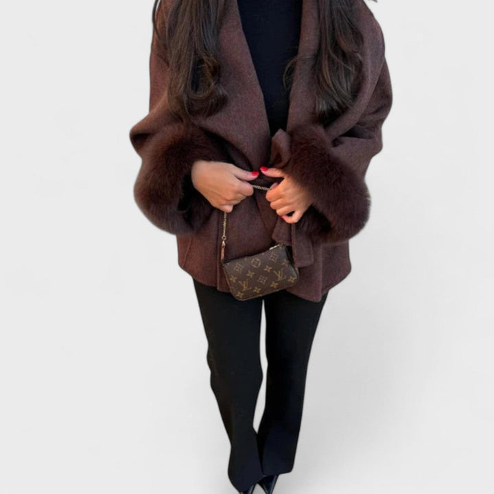 Woolcat | Elegant Coat with Eco-Friendly Fur Details