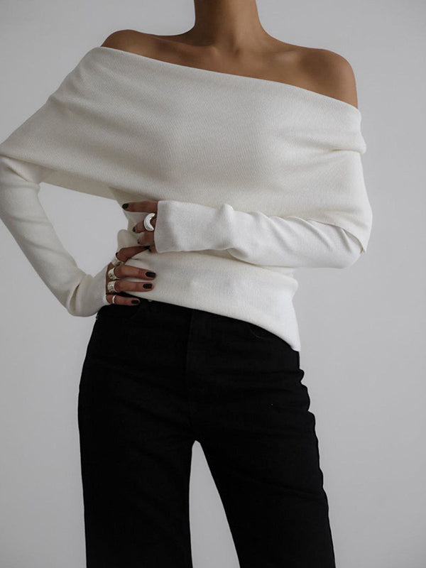 Erica - Off-Shoulder Elegance Sweater