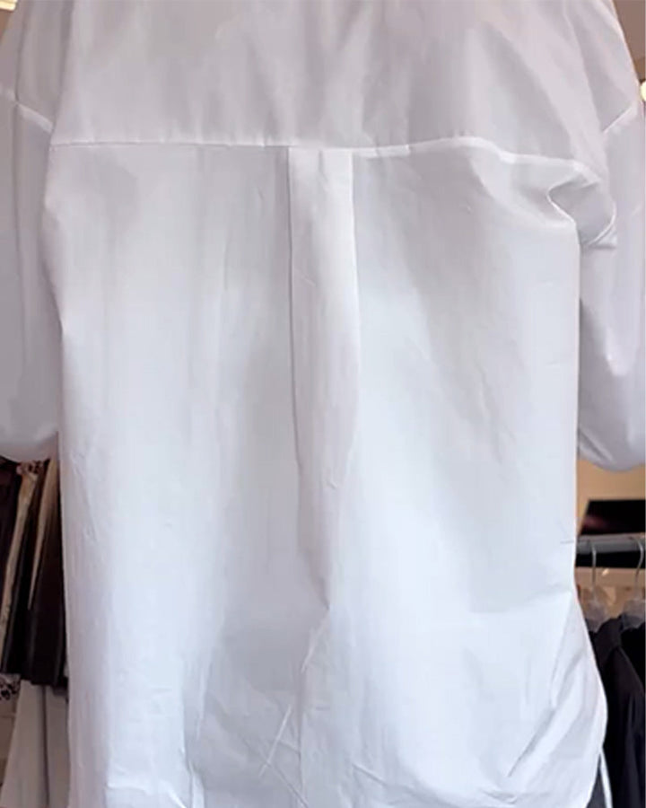 Shirt and Lace Lingerie Set with Long Sleeves