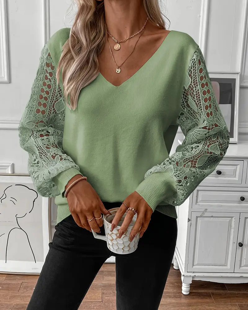 V-Neck Trendy Sweater