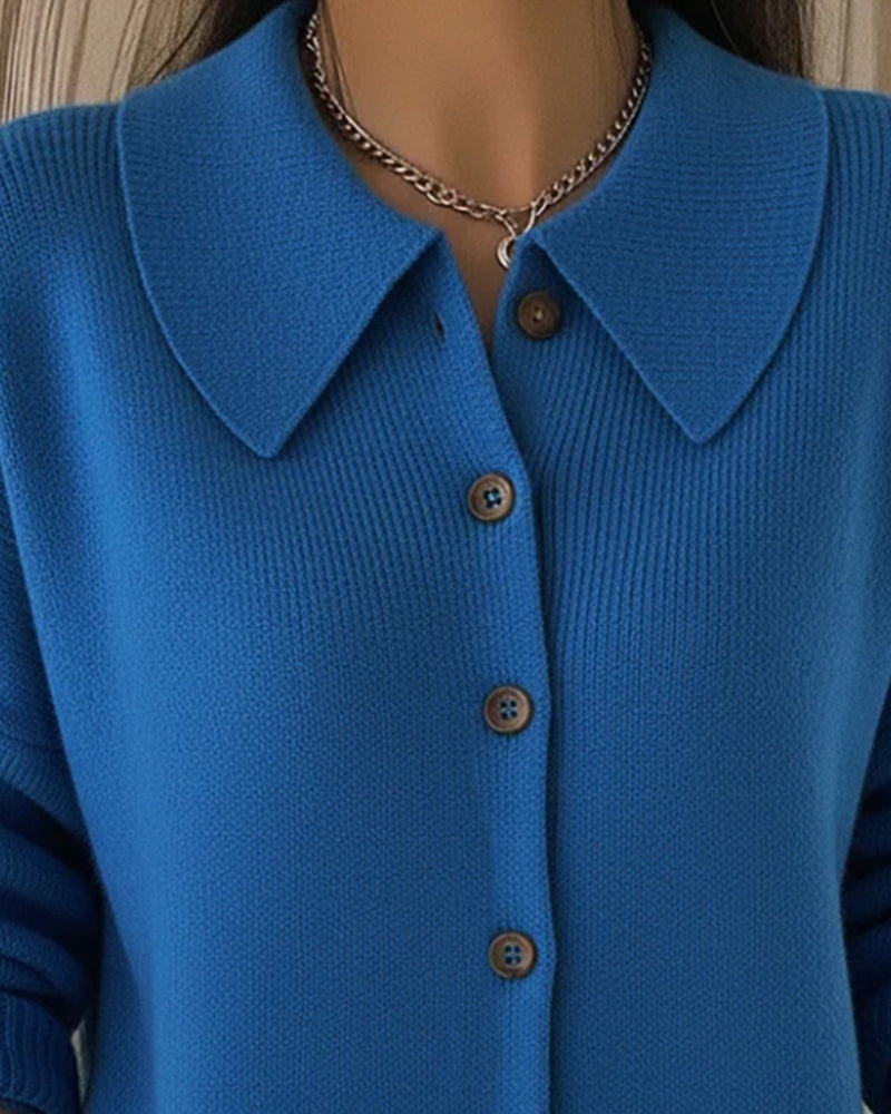 Buttoned Long Sleeve Pullover