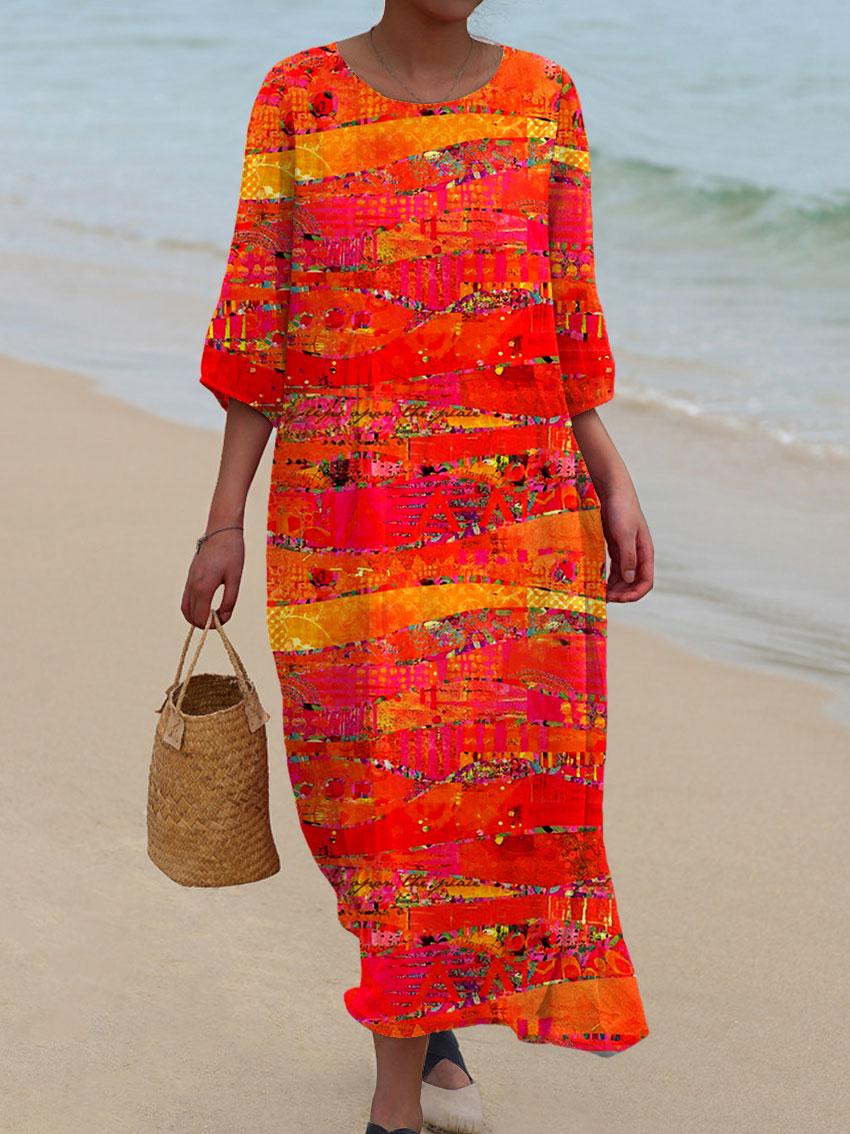 NIRELLE – VINTAGE ART PRINT CASUAL COTTON AND LINEN