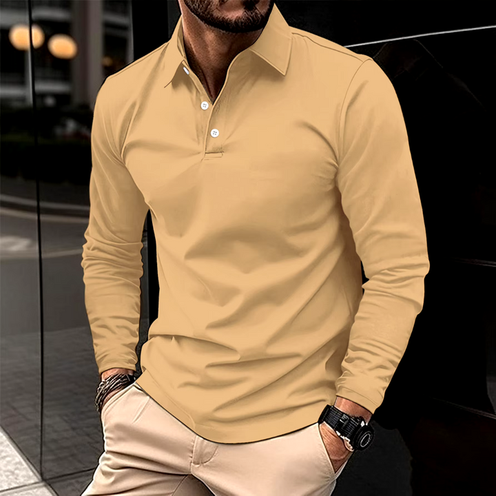 EZRA – RELAXED LONG-SLEEVE POLO