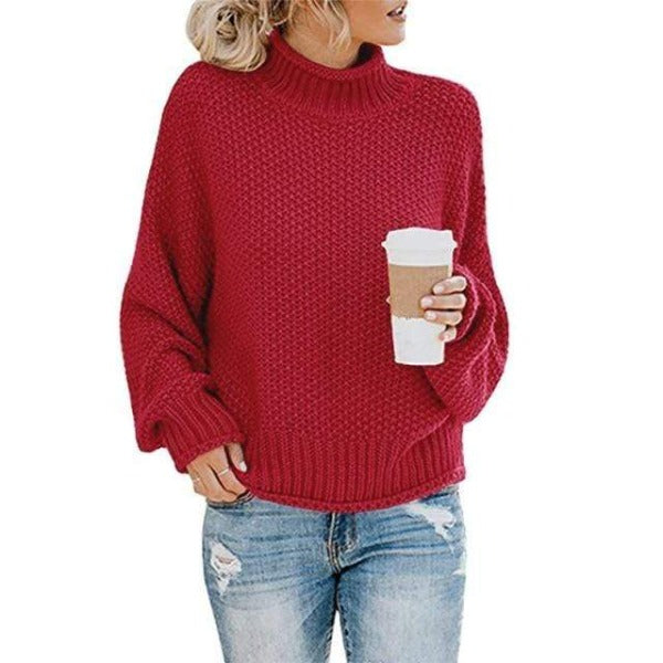 ZEVANYA – LOOSE KNIT PULLOVER SWEATER WITH EFFORTLESS STYLE