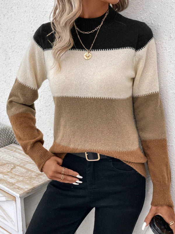 Zoey - Colorblock Knit Sweater