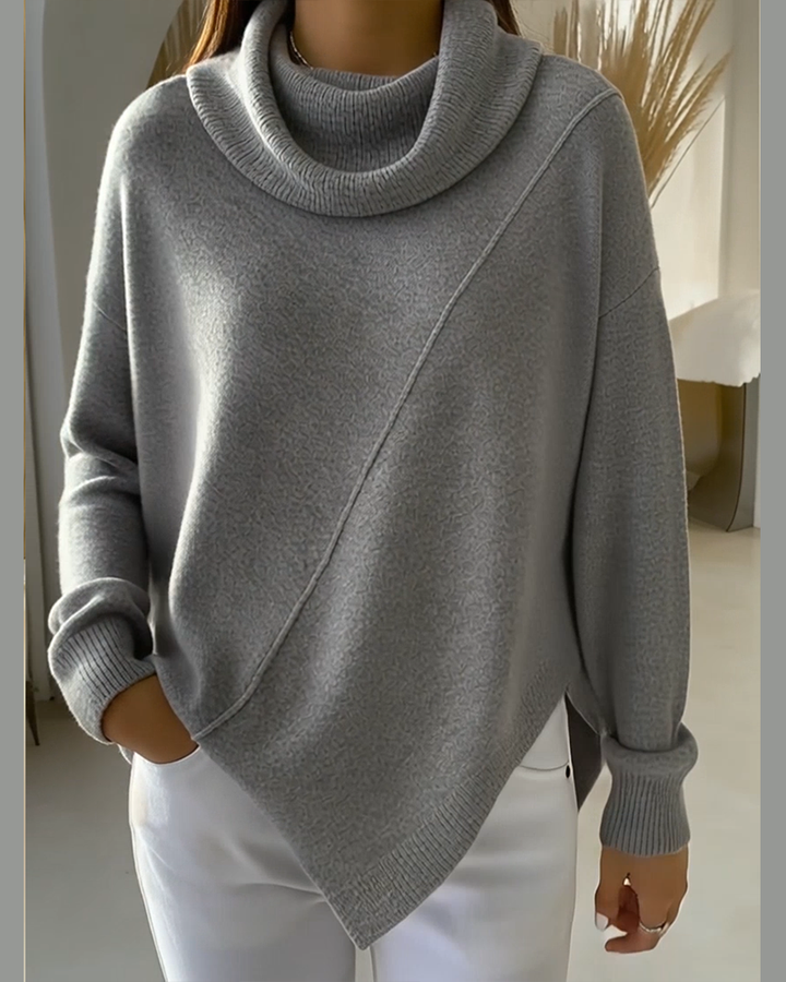 Asymmetrical Collar Sweater