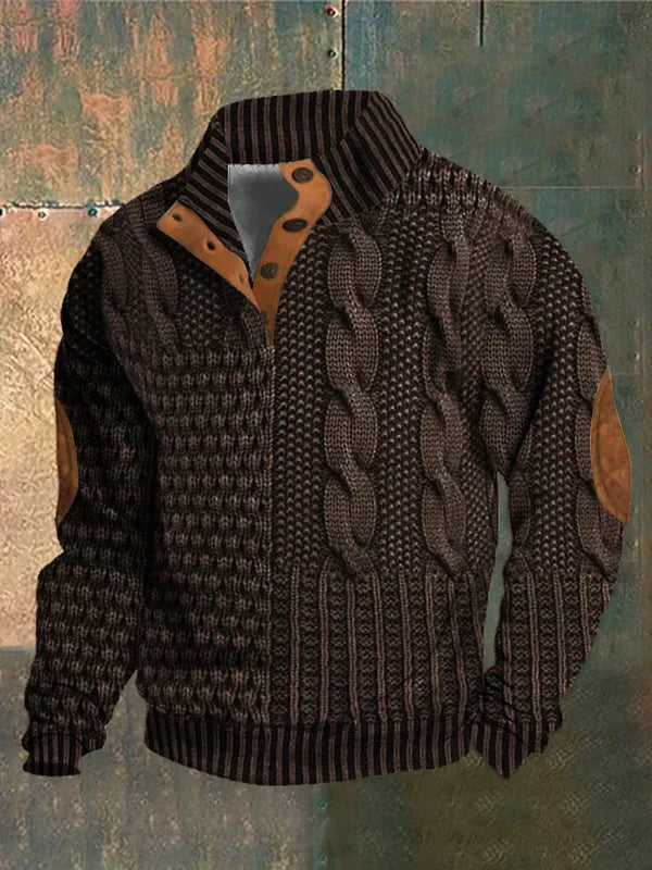 NOVA – PATTERNED COZY KNIT SWEATER FOR MEN