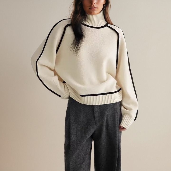 Ava - Luxurious Turtleneck with Contrasting Details