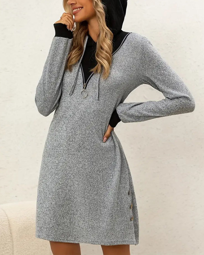 Comfortable Hooded Casual Dress