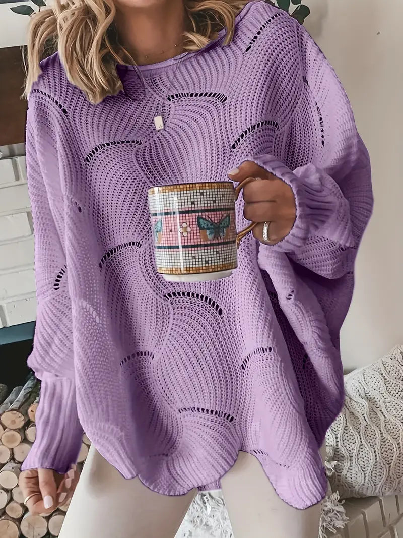 Amélie - Plain Knit Oversized Sweater