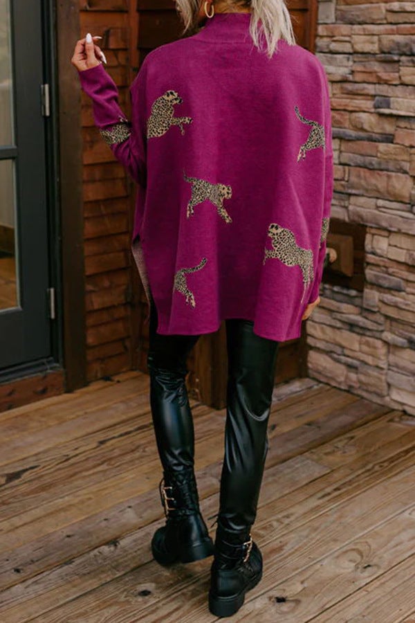 VIDA – CASUAL VINTAGE TIGER & LEOPARD PRINT TOP