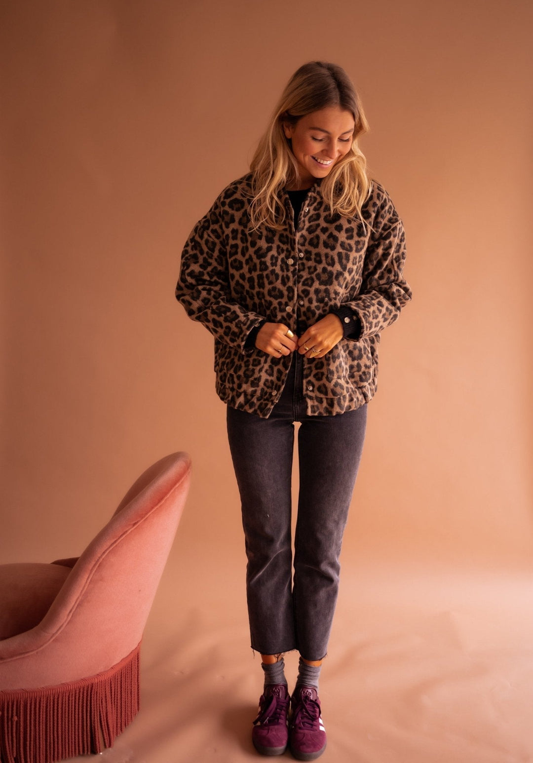 THESAVELLE – LEOPARD PRINT TRENDY JACKET