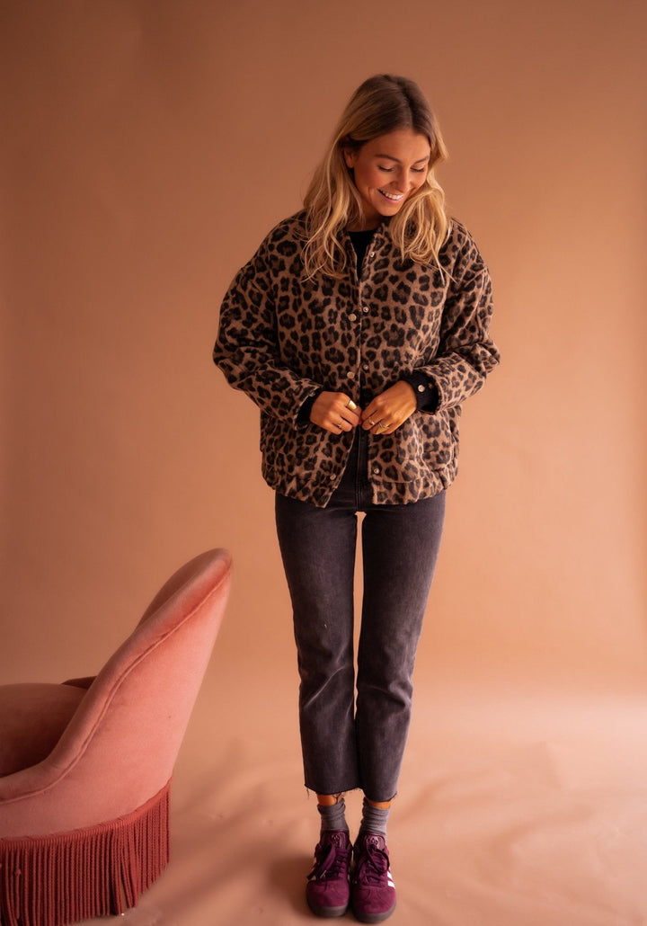 THESAVELLE – LEOPARD PRINT TRENDY JACKET