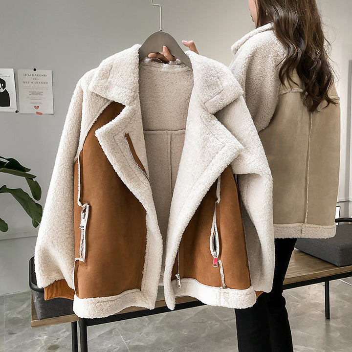 ARISELITH – STYLISH FAUX SHEARLING ZIP-UP JACKET