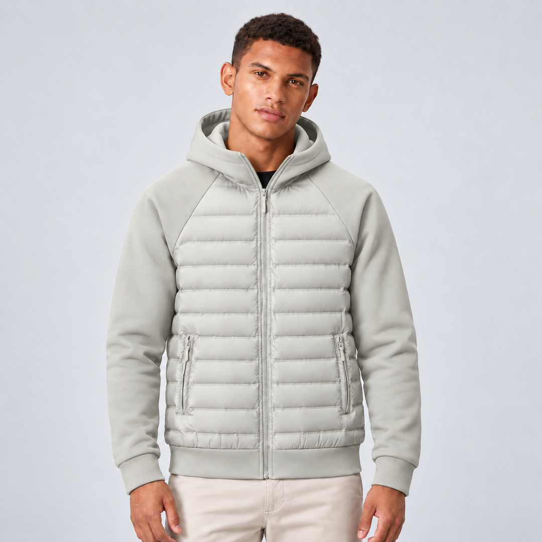 Marlowe | Hooded Puffer Jacket Quilted Panels