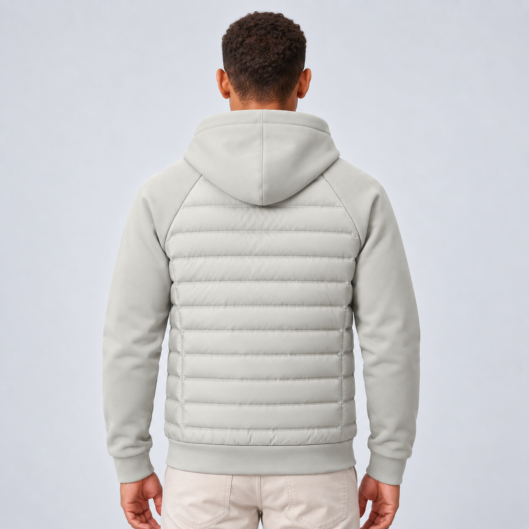 Marlowe | Hooded Puffer Jacket Quilted Panels
