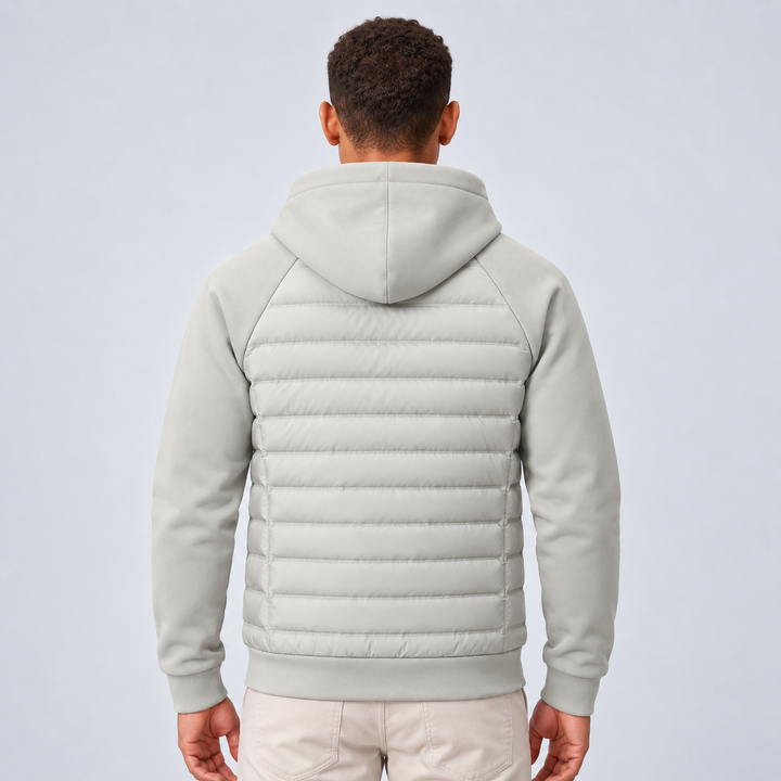 Marlowe | Hooded Puffer Jacket Quilted Panels