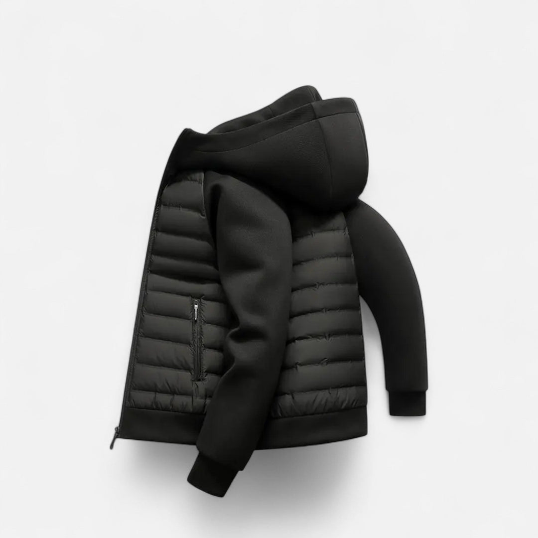 Marlowe | Hooded Puffer Jacket Quilted Panels